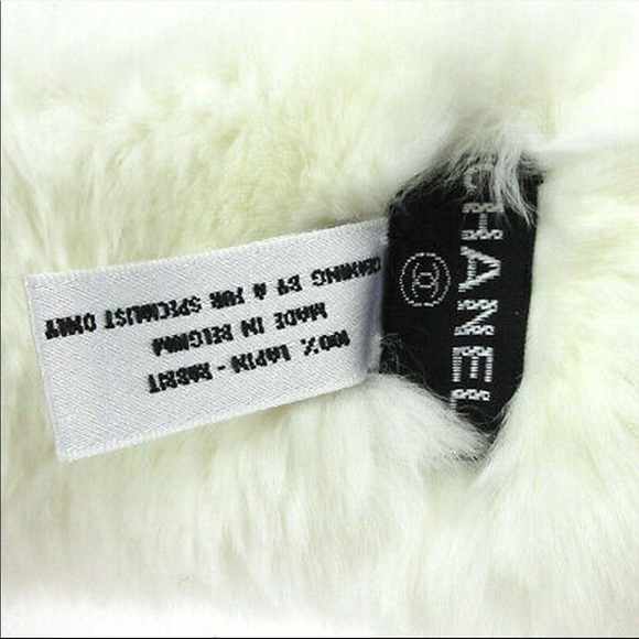 Chanel Rabbit Fur Pearl Charm Bracelet Cuff Bangle - Picture 2 of 5